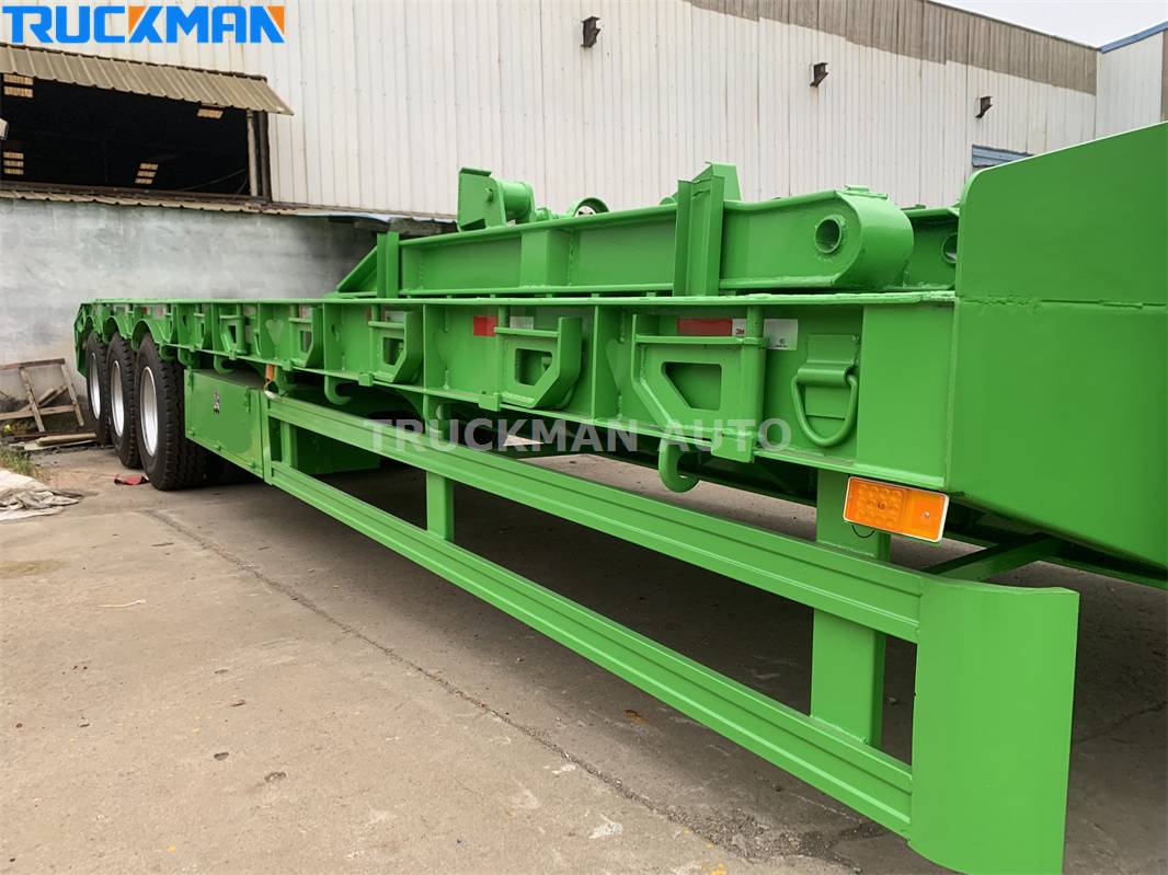 Semi-reboque Lowboy de 3 eixos de 60 toneladas