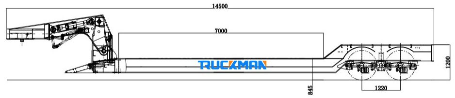 low bed trailer design drawing