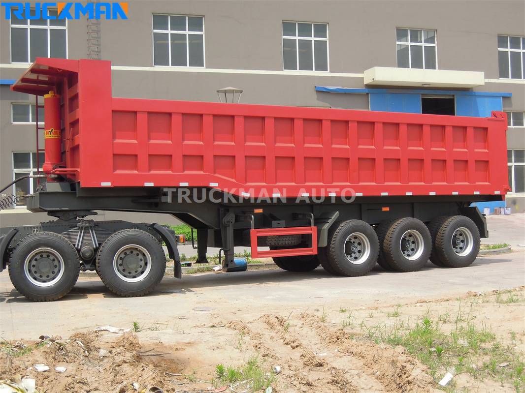 Reboque de transporte basculante de 3 eixos de 60 toneladas