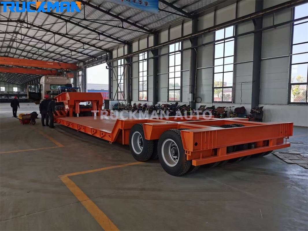 Trailer giường thấp cổ ngỗng có thể tháo rời