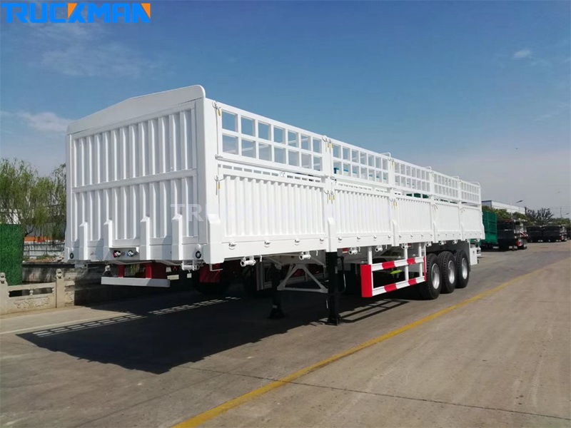 3 trục 60 tấn Drop Side Wall Semi Trailer