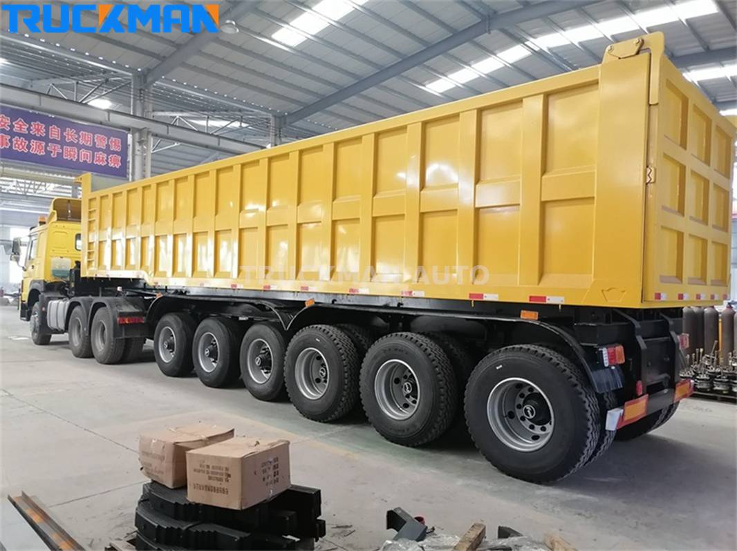 6 Axles 100 Ton Dump Semi Trailer