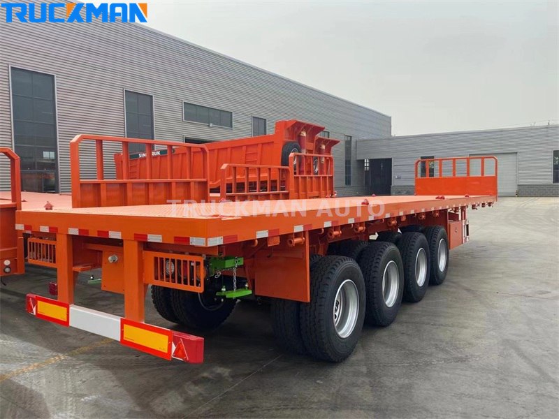 4 axles flatbed trailer