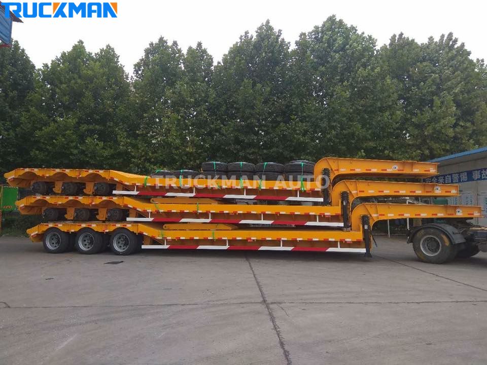 Shipment Picture For 4 Axle Low Bed Semi Trailer.