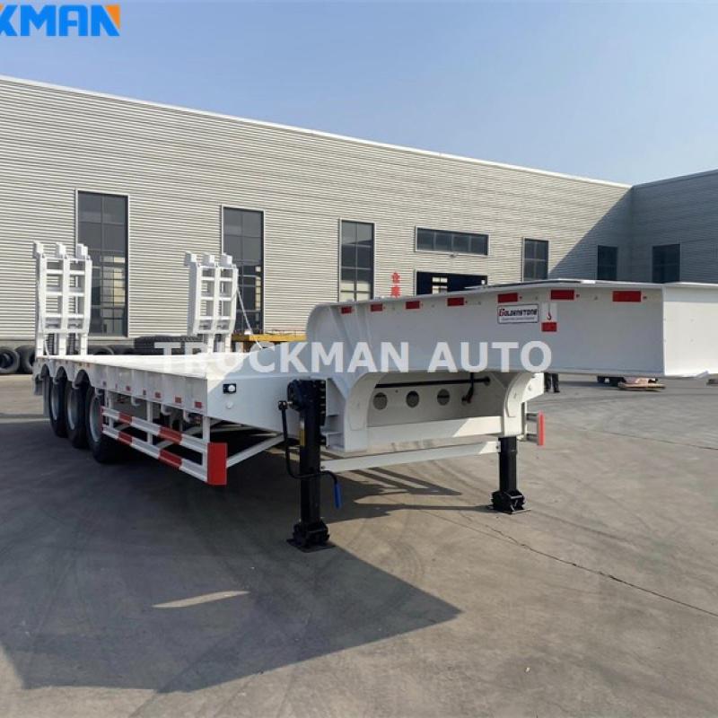 80 Tons Tri-axles Low Bed Semi Trailer