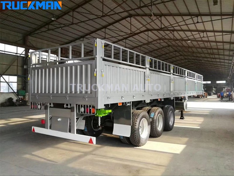 3Axle 50 တန် ကုန်တင် အပြားတွဲများ