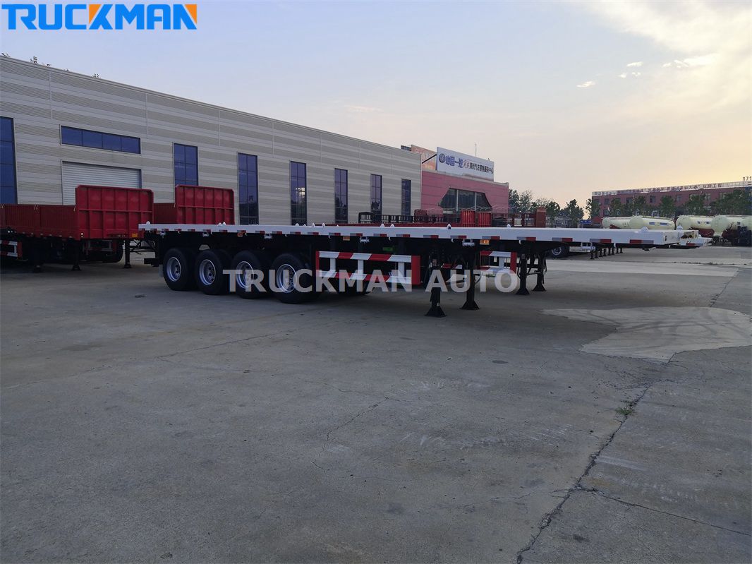 Trailer Flatbed 4 Gandar Untuk Afrika Barat