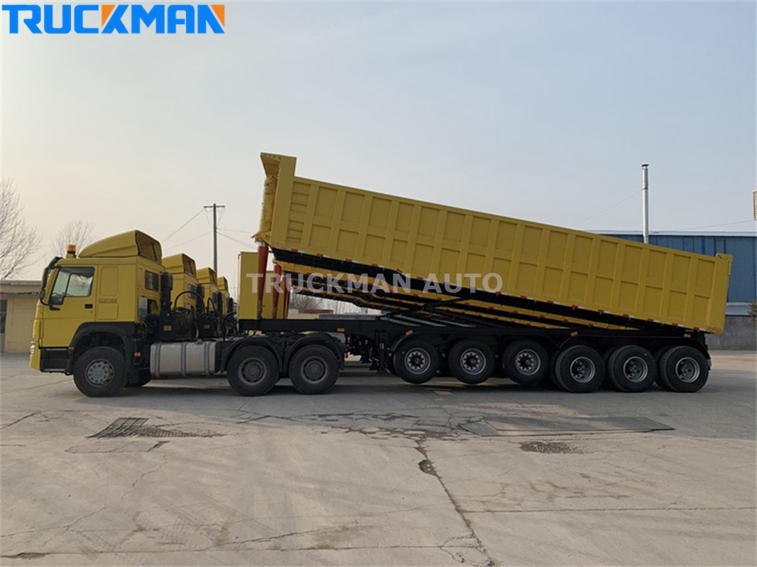 6 Axles 100 Ton Tipping Semi Trailer