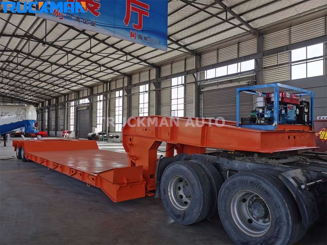 Trailer giường thấp cổ ngỗng có thể tháo rời