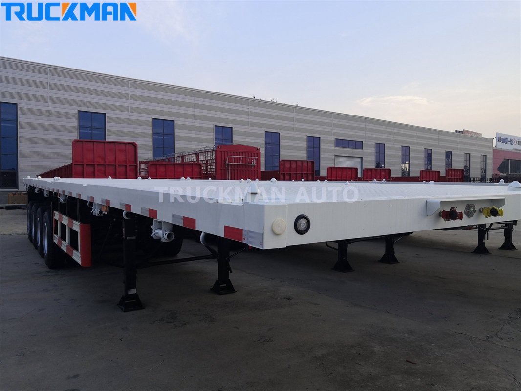 Trailer Flatbed 4 Gandar Untuk Afrika Barat