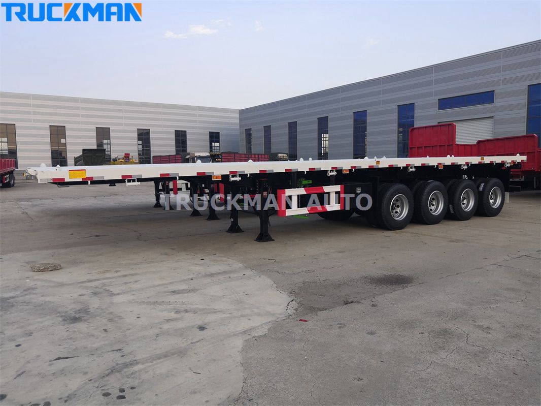 Trailer Flatbed 4 Gandar Untuk Afrika Barat