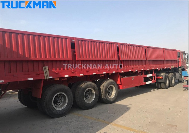 3 trục 70 tấn hàng rào semi trailer