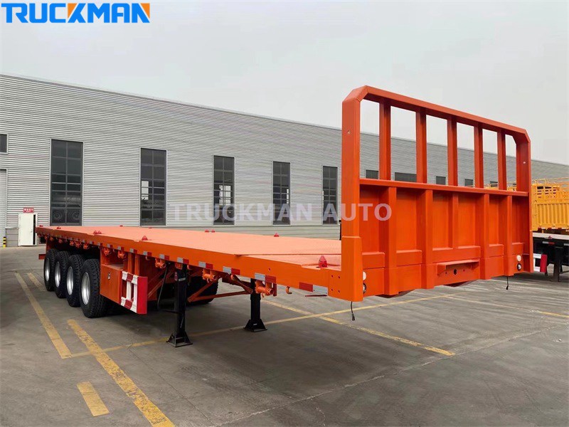 4 axles flatbed trailer