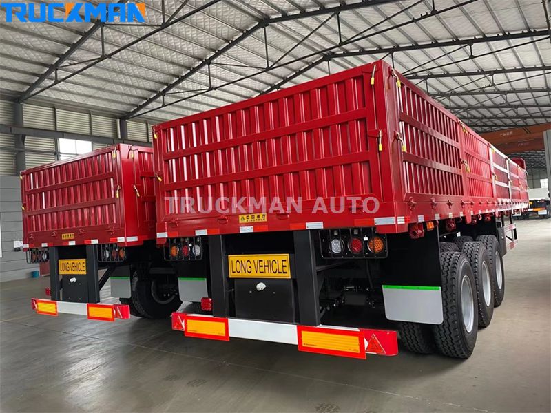 3 Axle 60 Tons Dropside Wall Trailer