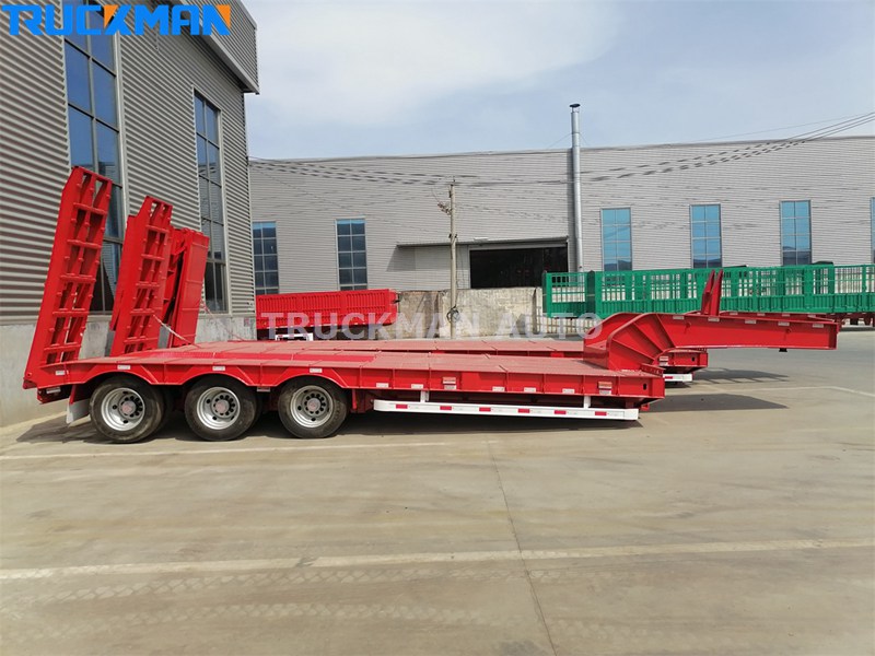 3 Axles 70 Ton Lowbed Semi Trailer