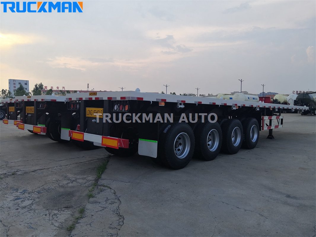 Trailer Flatbed 4 Gandar Untuk Afrika Barat