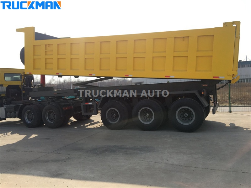 dump semi truck trailer cargo box