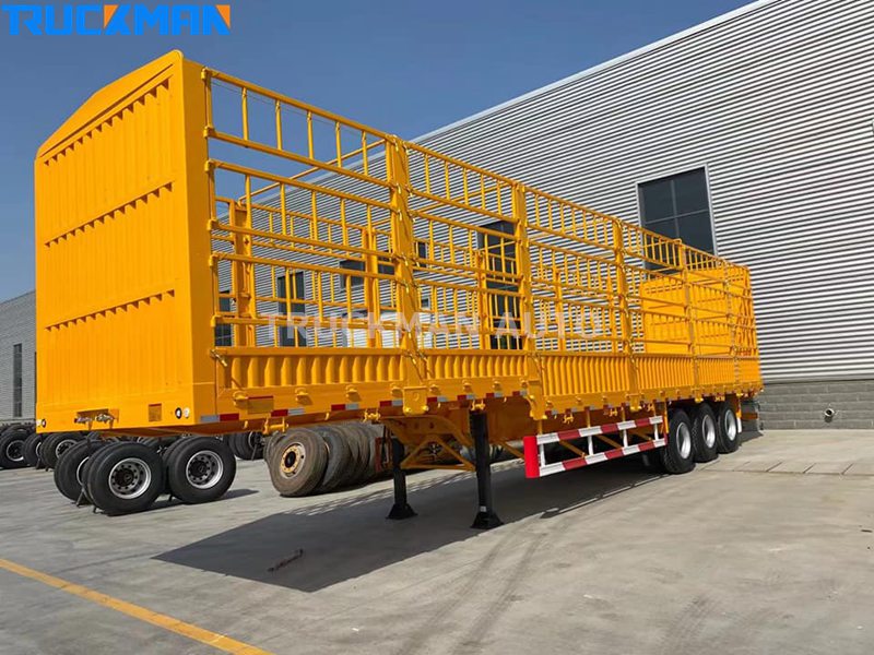 3 Axles 70 Ton Cargo Fence Semi Trailer