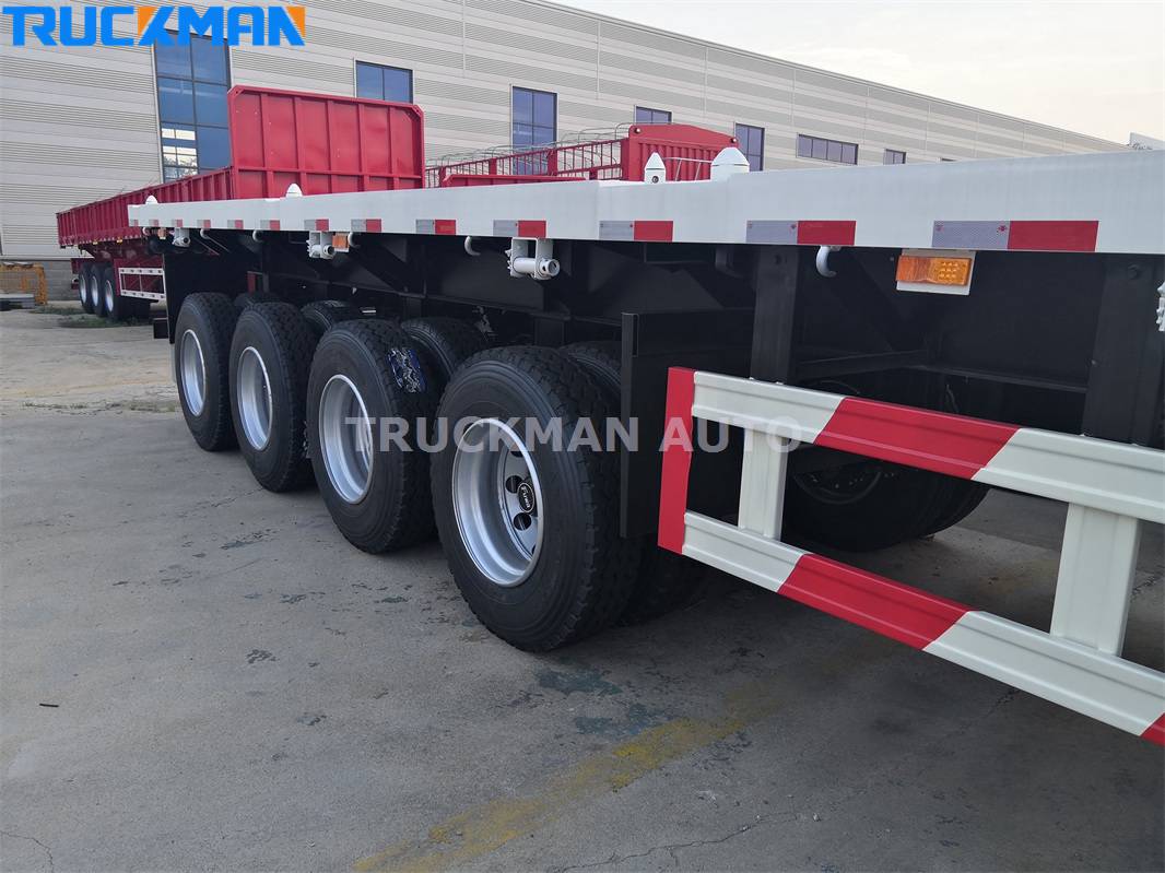 Trailer Flatbed 4 Gandar Untuk Afrika Barat