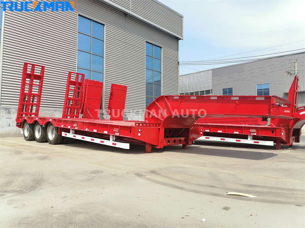 3 Axles 70 Ton Lowbed Semi Trailer