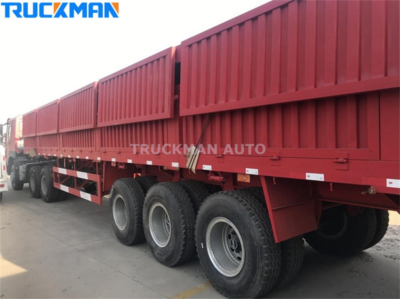 3 trục 70 tấn hàng rào semi trailer