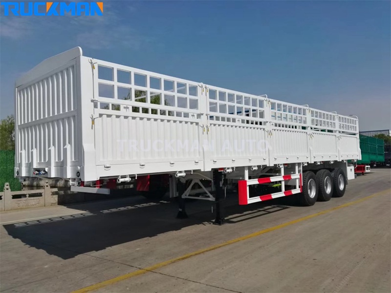 3 trục 60 tấn Drop Side Wall Semi Trailer