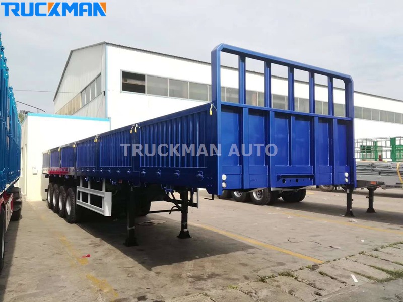 4 Axles 80 Ton Side Wall Semi Trailer