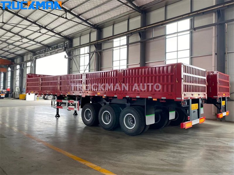 3 Axle 60 Tons Dropside Wall مقطورة