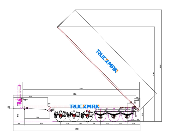 Dump Semi Trailer For Ghana