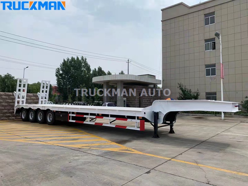 4 Axle 80 တန် Lowboy Semi Trailer