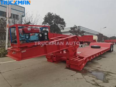 50 Ton Trailer Tempat Tidur Rendah Gooseneck yang Dapat Dilepas