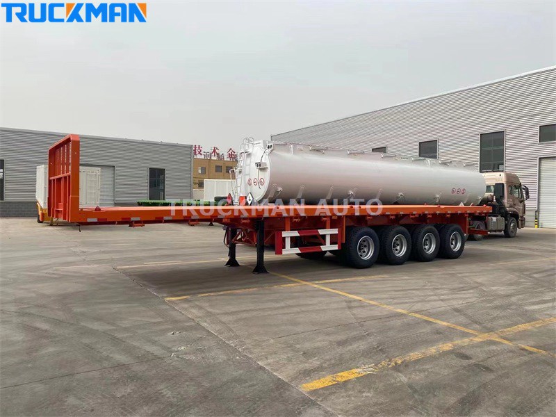 4 axles flatbed trailer